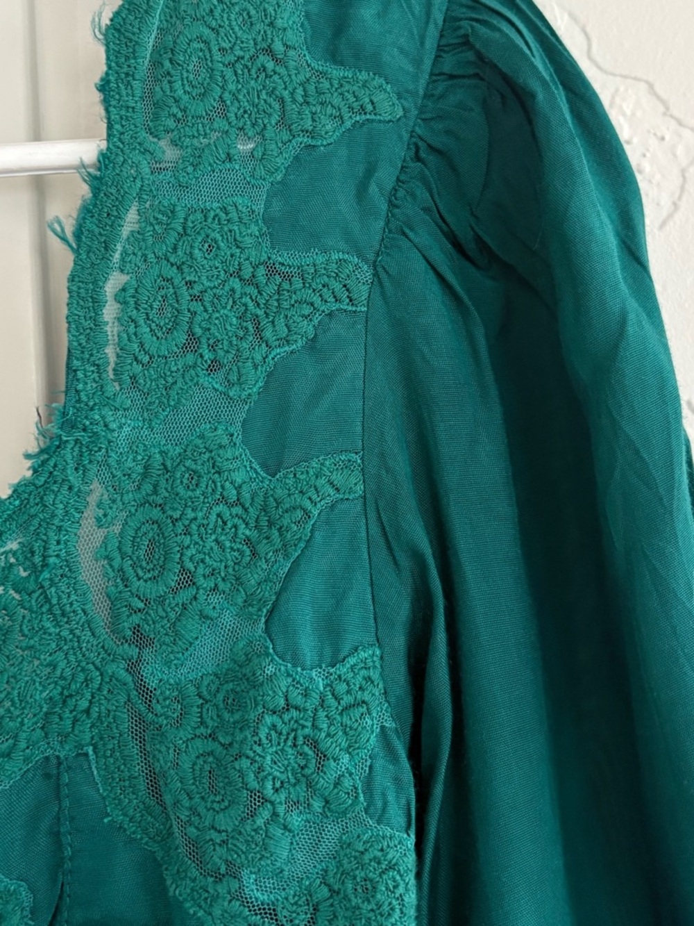 FREE PEOPLE Janelle Lace Top in Green Balsam - Picture 10 of 13